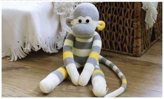 عکس ساخت عروسک جورابی مدل میمون