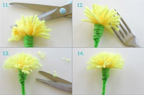 عکس روش ساخت گل کاموایی