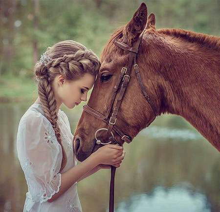 عکس دختر - عکس اسب