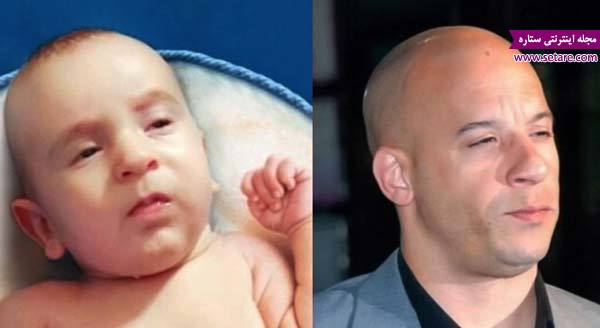 چهره های مشهور- کودک شبیه وین دیزل (Vin Diesel)است