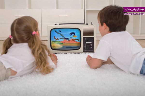 عکس تلویزیون تماشا کردن کودکان ، تاثیر تماشای تلویزیون بر کودکان