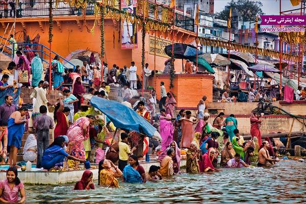 تماشای حمام کردن هندوها در رودخانه گنگ- عکس تماشای حمام کردن هندوها در رودخانه گنگ