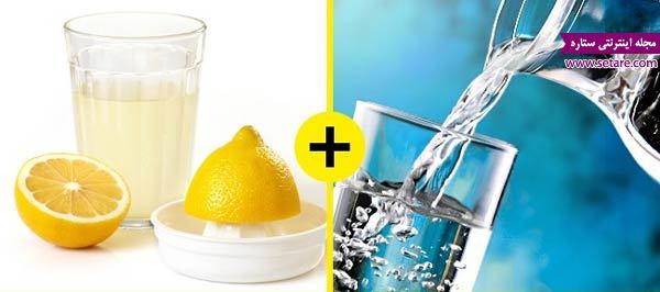 عکس آب لیمو و آب برای تمیزی دهان 