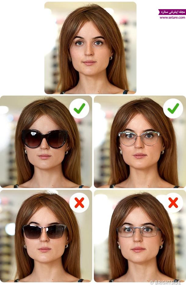 عکس انتخاب عینک آفتابی مناسب برای صورت مربعی