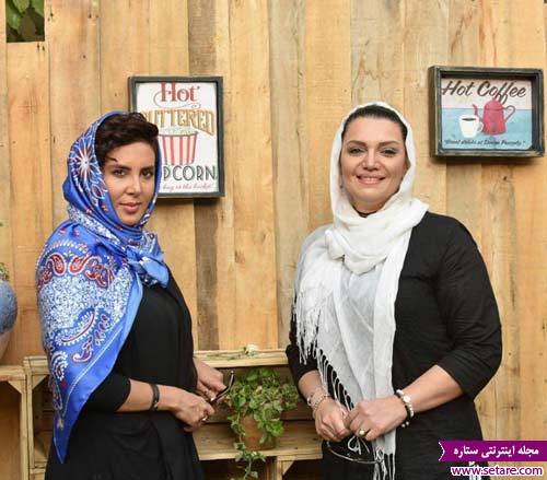 لیلا بلوکات و الهام پاوه نژاد در مراسم افتتاحیه کافه جواد رضویان