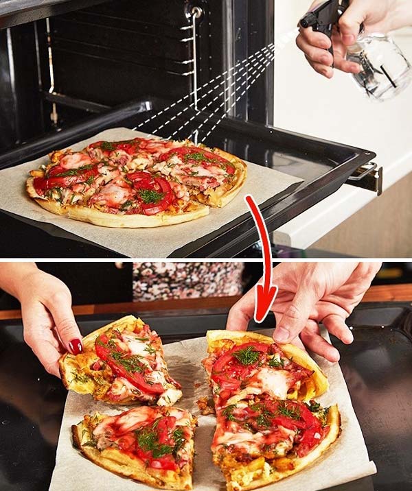 عکس گرم کردن پیتزا