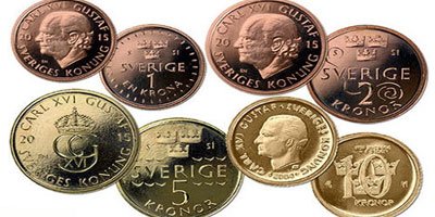 عکس سکه سوئدی ،‌ کرون سوئد ، واحد پول سوئد