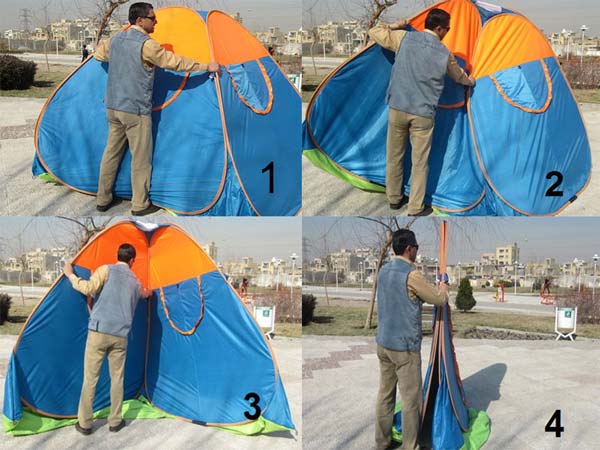 نحوه جمع کردن چادر مسافرتی