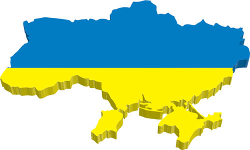 پرچم اوکراین ، نقشه اوکراین