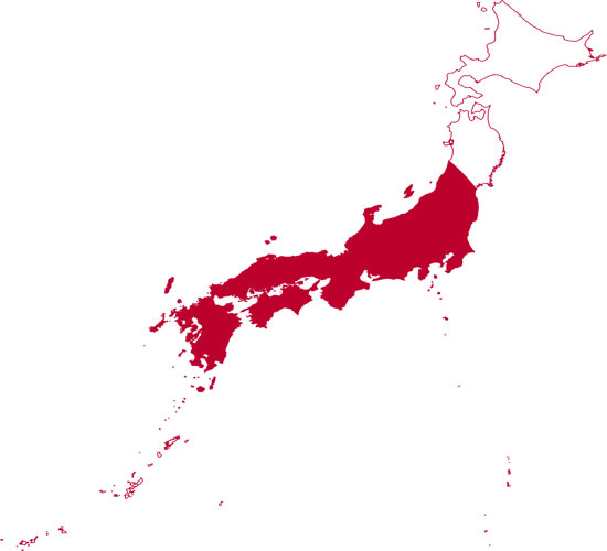 نقشه ژاپن ، پرچم ژاپن