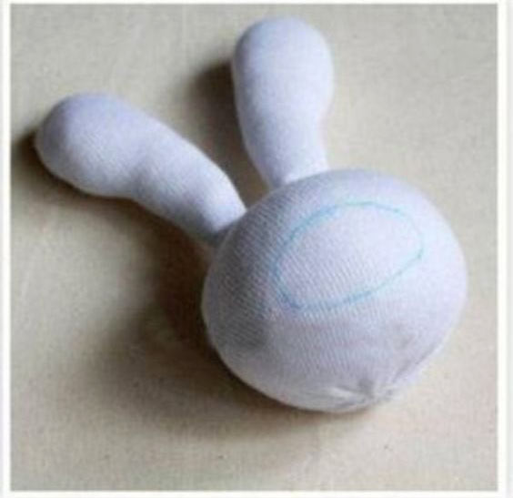 مراحل درست کردن عروسک جورابی خرگوش فانتزی