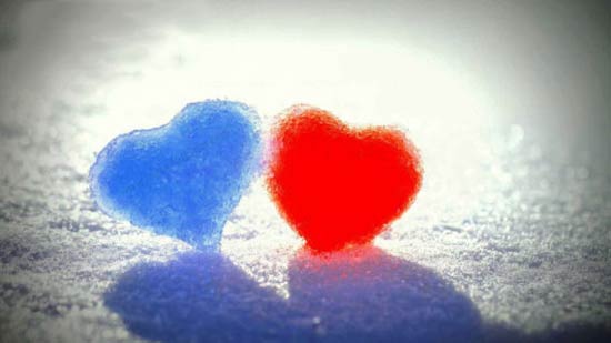 عکس قلب در برف