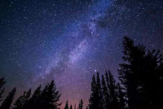 عکس آسمان شب کهکشان راه شیری