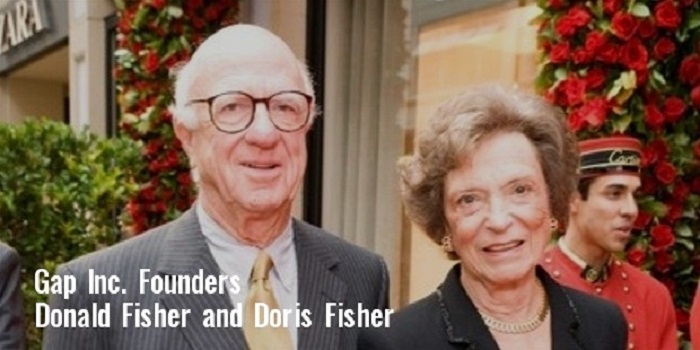 دونالد فیشر Donald Fisher و همسرش دوریس فیشر Doris Fisher   بنیان گذاران برند گپ