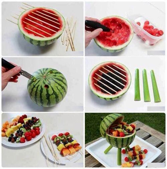 تزیین هندوانه شب یلدا ساده