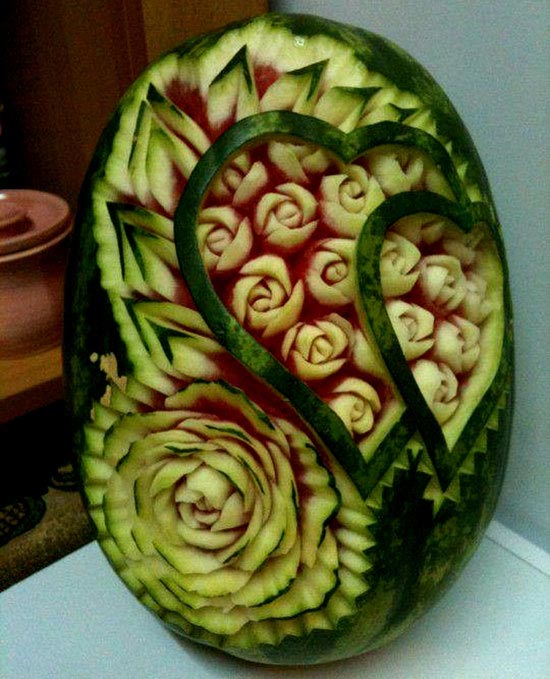 تزیین هندوانه شب یلدا ساده