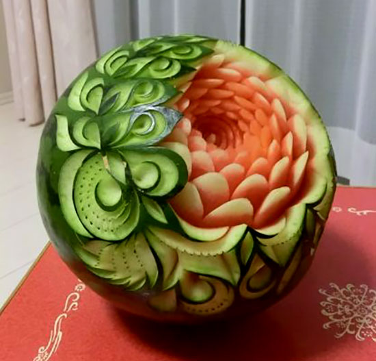 تزیین هندوانه شب یلدا ساده