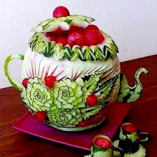 تزیین هندوانه شب یلدا ساده