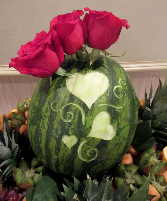 تزیین هندوانه شب یلدا ساده