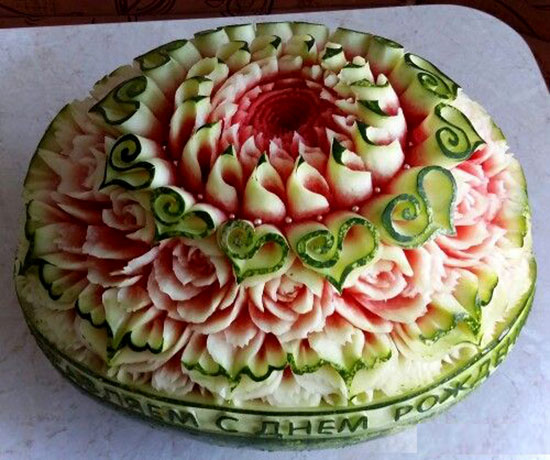 تزیین هندوانه شب یلدا ساده