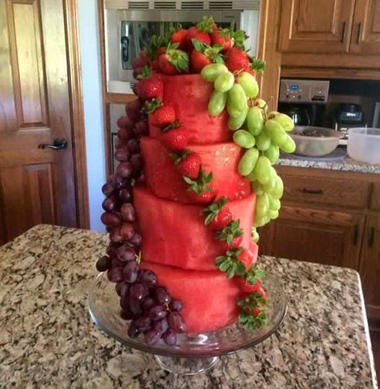 تزیین هندوانه شب یلدا ساده