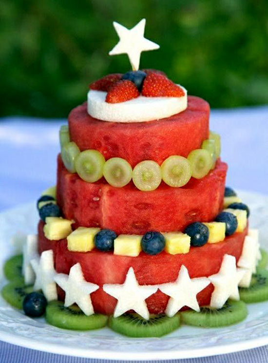 تزیین هندوانه شب یلدا ساده