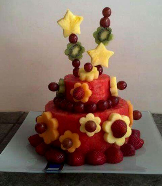 تزیین هندوانه شب یلدا ساده