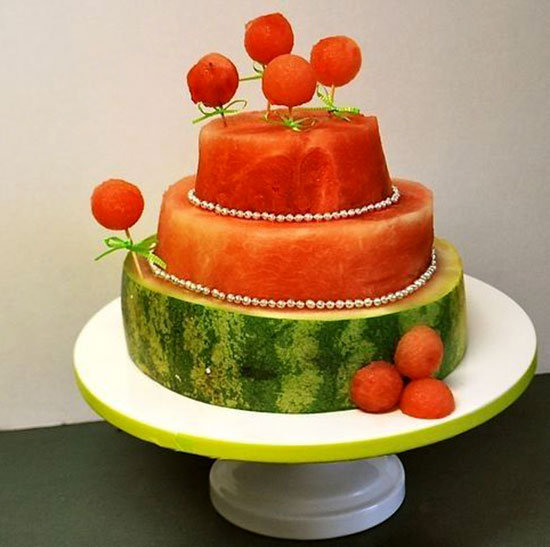 تزیین هندوانه شب یلدا ساده