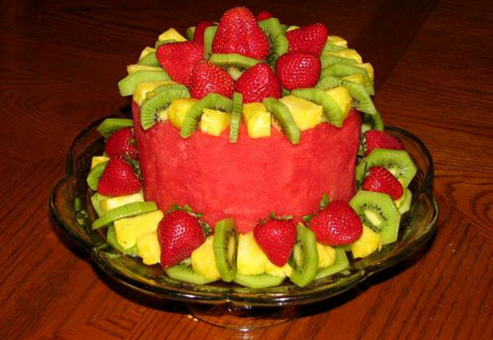 تزیین هندوانه شب یلدا ساده