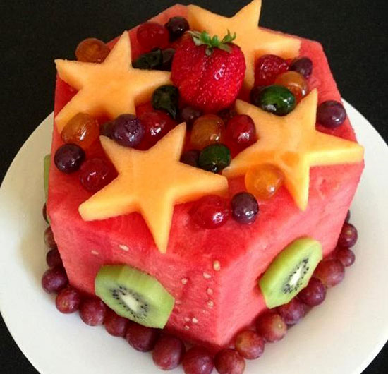 تزیین هندوانه شب یلدا ساده