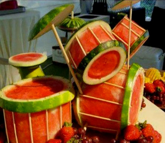 تزیین هندوانه شب یلدا ساده