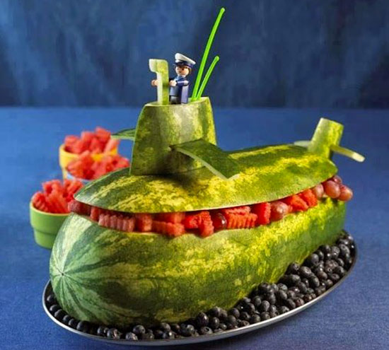 تزیین هندوانه شب یلدا ساده