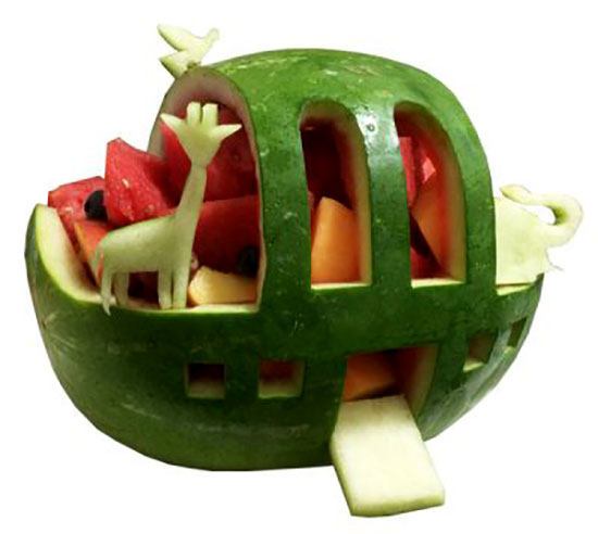 تزیین هندوانه شب یلدا ساده