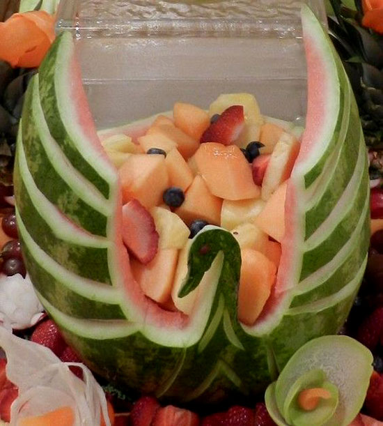 تزیین هندوانه شب یلدا ساده