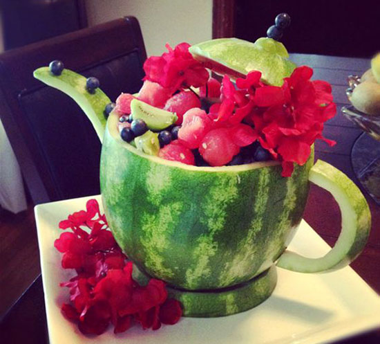 تزیین هندوانه شب یلدا ساده