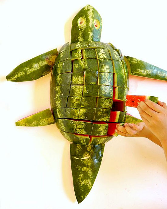 تزیین هندوانه شب یلدا ساده