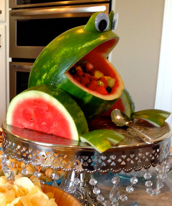 تزیین هندوانه شب یلدا ساده