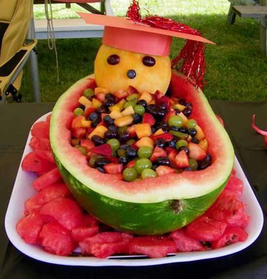 تزیین هندوانه شب یلدا ساده