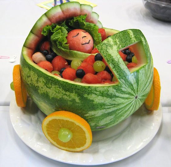 تزیین هندوانه شب یلدا ساده