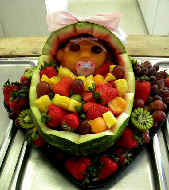 تزیین هندوانه شب یلدا ساده