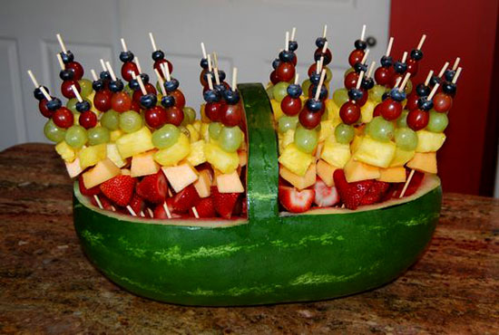 تزیین هندوانه شب یلدا ساده