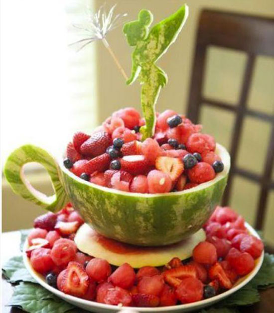 تزیین هندوانه شب یلدا ساده