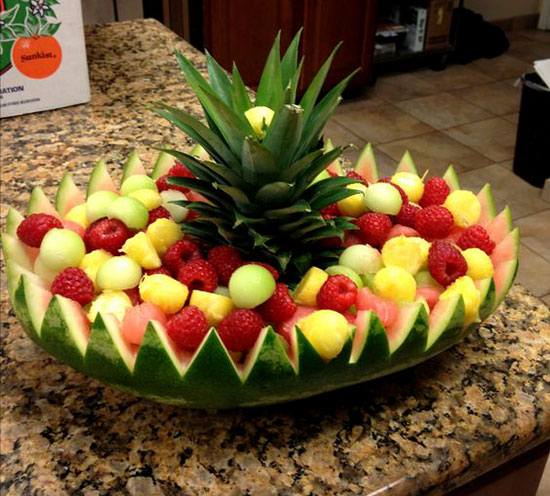 تزیین هندوانه شب یلدا ساده