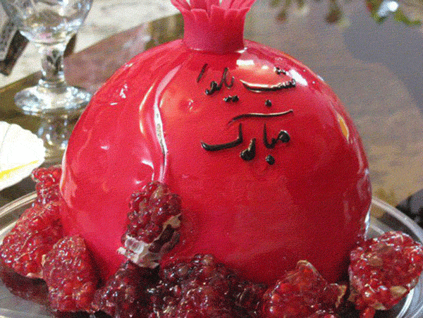 انار شب یلدا در قالب کیک انار زیبا انار شب یلدا در قالب کیک انار زیبا