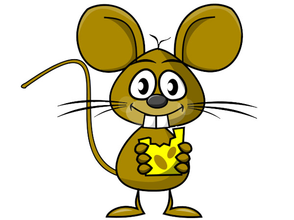 نقاشی موش کارتونی و پنیر