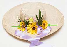آموزش تزیین کلاه تابستانی برای خانمها