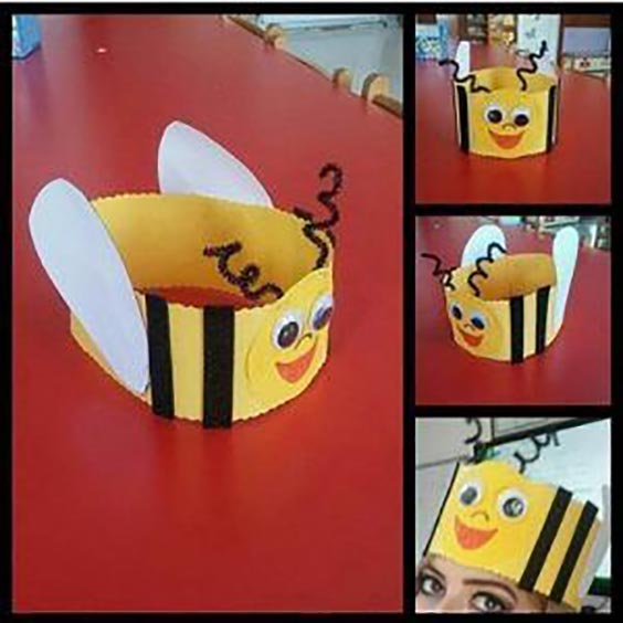 عکس درست کردن تاج زنبوری با مقوا