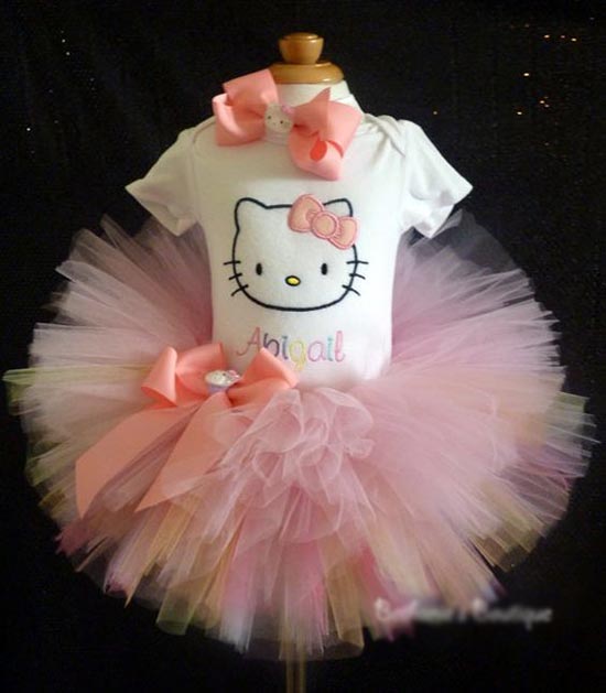 عکس مدل لباس دخترانه برای تم تولد کیتی