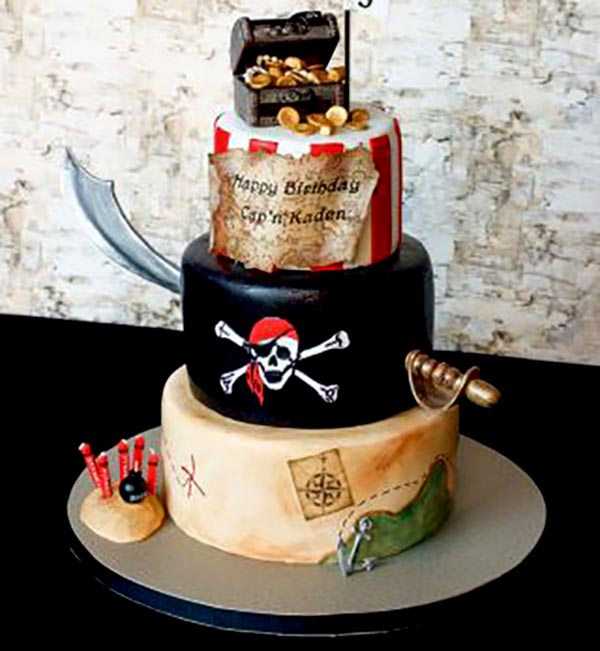 کیک تولد برای تم دزدان دریایی