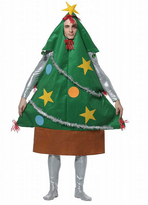 پوشیدن لباس درخت کریسمس برای تم کریسمس